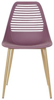 Set Of 4 Modern Magenta Dining Chair