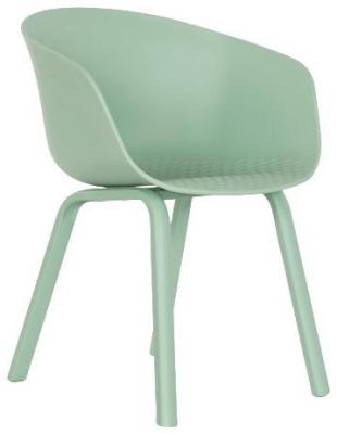 Set Of 4 Urban Mint Green Metal Dining Chair