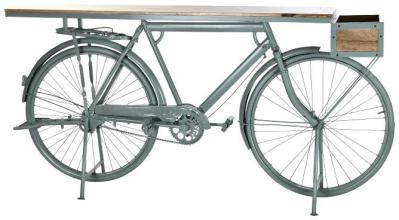 Shabby Mint Green Metal Bicycle Console Table