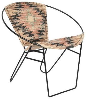 Product photograph of Set Of 2 Folk Multi Coloured Metal Chair from Choice Furniture Superstore