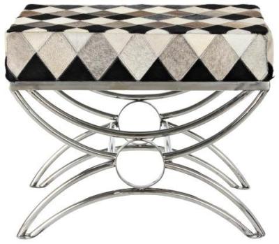 African Multi Coloured Steel Ottoman Bench