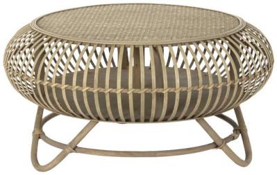 Product photograph of Balinese Natural Rattan Round Coffee Table from Choice Furniture Superstore