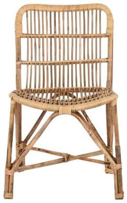 Set Of 2 Balinese Natural Rattan Dining Chair