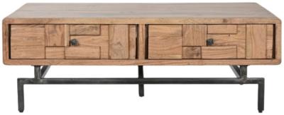 Modern Acacia Wood Storage Coffee Table