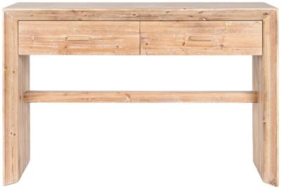 Product photograph of Alpine Natural 2 Drawer Console Table from Choice Furniture Superstore