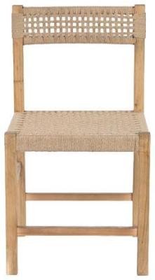 Set Of 2 Balinese Beige Jute Dining Chair