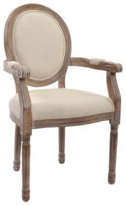 Set Of 2 Marseille Natural And Beige Fabric Dining Chair