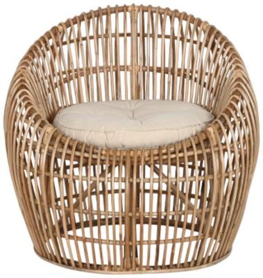 Balinese Beige Rattan Outdoor Chair