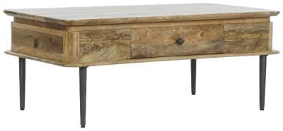 Product photograph of Rustic Mango Wood Storage Coffee Table from Choice Furniture Superstore