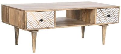 Boho Mango Wood Storage Coffee Table