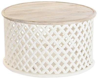 Product photograph of Indian Mango Wood Round Coffee Table from Choice Furniture Superstore