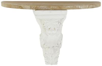 Product photograph of Parker Natural And White Wood Console Table from Choice Furniture Superstore