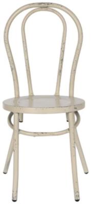 Set Of 2 Garden Off White Metal Dining Chair