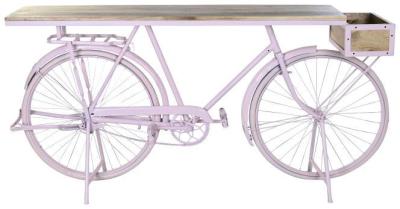 Shabby Pale Pink Bicycle Console Table