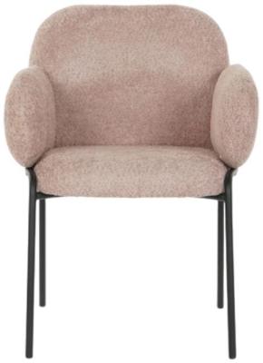 Set Of 2 Urban Pink Fabric Dining Chair