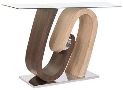 Madison Glass And Brown Console Table