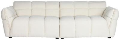 Modern White Fabric Couch 6 Seater Sofa