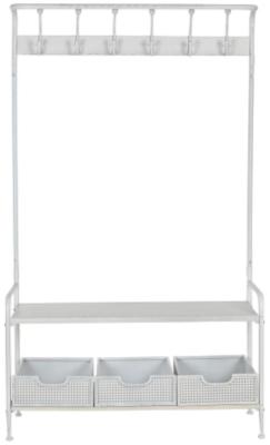 Product photograph of Mesh White Metal Clothes Rack from Choice Furniture Superstore