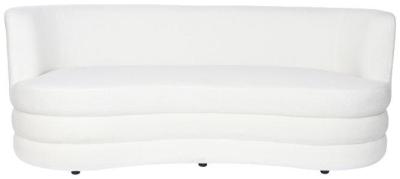 White Fabric Couch 2 Seater Sofa