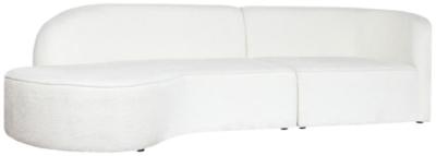 Modern White Fabric Couch Sofabed