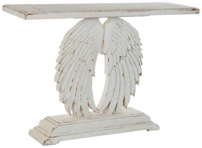 Product photograph of Neoclassic White Aged Wing Console Table from Choice Furniture Superstore