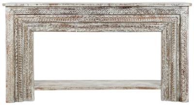 Carved Wood Console Table