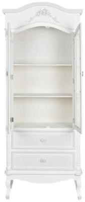 White 2 Door Glass Tall Display Cabinet