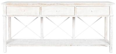 Product photograph of Alpine White Wood Console Table from Choice Furniture Superstore