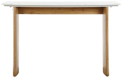 Product photograph of Scandi White Marble Console Table from Choice Furniture Superstore