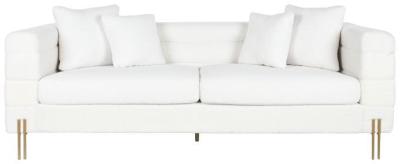 Product photograph of White And Golden Fabric Couch Sofa from Choice Furniture Superstore