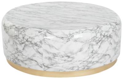 Modern White Round Coffee Table