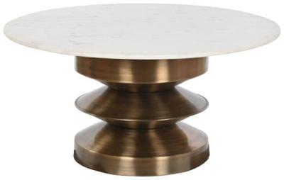 Modern White Marble Round Coffee Table