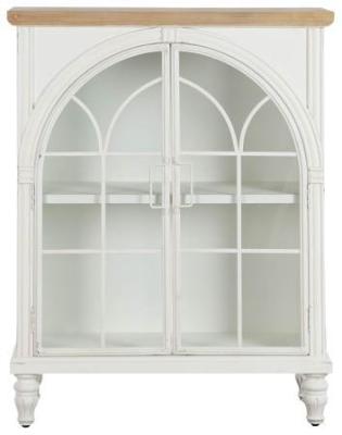 White 2 Door Glass Display Cabinet