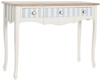 Romantic White Ceramic 3 Drawer Console Table