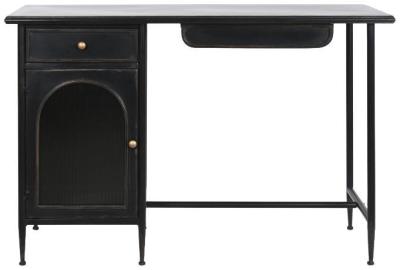 Product photograph of Loft Black Metal 1 Door Desk from Choice Furniture Superstore