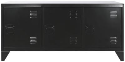 Black Metal 120cm Tv Unit