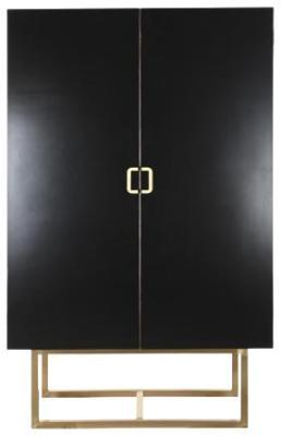 Buxton Black And Gold 2 Door Hall Cabinet