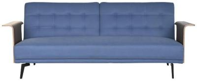 Scandi Blue Polyester 3 Seater Sofabed