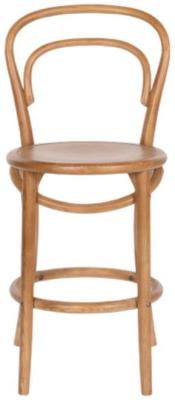 Set Of 2 Cottage Brown And Rattan Barstool