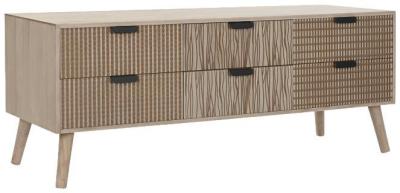 Romantic Brown Wooden 120cm Tv Unit