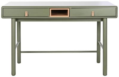 Product photograph of Modena Green 2 Drawer Desk from Choice Furniture Superstore