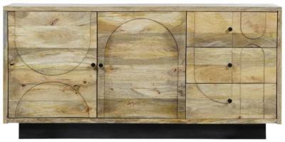 Modern Mango Wood 145cm Medium Buffet Sideboard 2 Doors