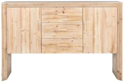 Scandi Natural Wooden 150cm Medium Buffet Sideboard 2 Doors