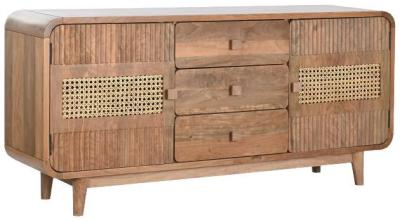 Product photograph of Modern Natural Wooden 160cm Medium Buffet Sideboard - 2 Doors from Choice Furniture Superstore