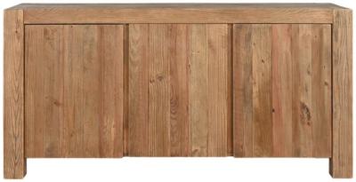 Loft Reclaimed Wood And Pine Medium Buffet Sideboard 3 Doors