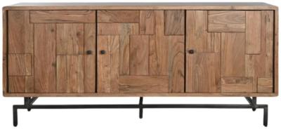 Scandi Acacia Wood 175cm Large Buffet Sideboard 3 Doors