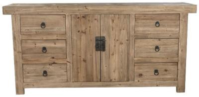 Product photograph of African Natural Wooden 180cm Large Buffet Sideboard - 2 Doors from Choice Furniture Superstore