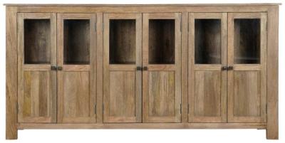 Product photograph of Parker Mango Wood Extra Large Buffet Sideboard - 6 Doors from Choice Furniture Superstore