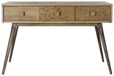 Balinese Natural Wood 3 Drawer Writing Desk