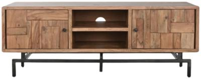 Scandi Natural Acacia Wood Tv Unit